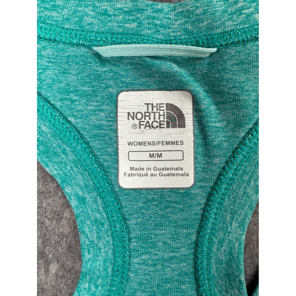 The North Face Womens VaporWick Racerback Tank Top Teal Heather V-Neck Medium - Picture 2 of 7